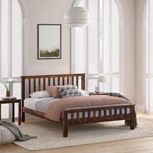 EIN'S Sheesham Wood Queen Size Beds for Bedroom Living Room